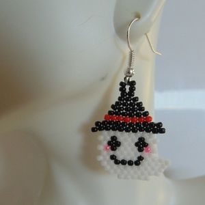 Ladies/Girls Halloween Ghost Earrings